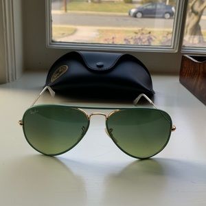 Classic Aviator Ray-bans💚Green/Gold Frame